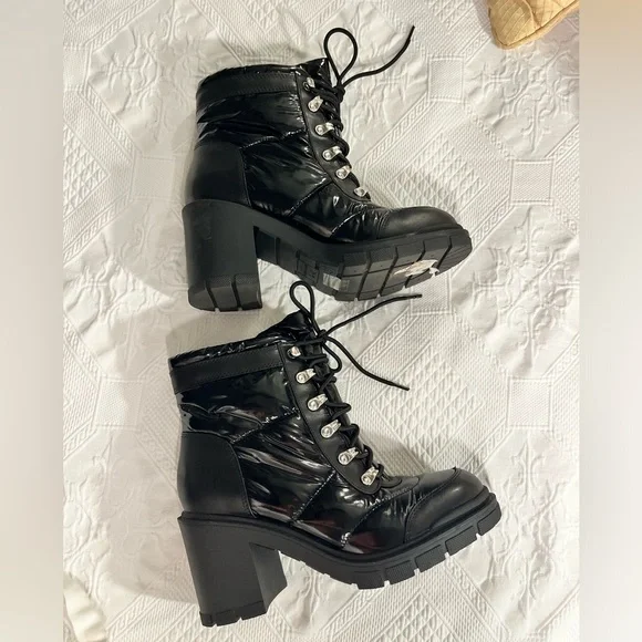 Marc Fisher Limited black combat boots- size 8.5 - Picture 8 of 15